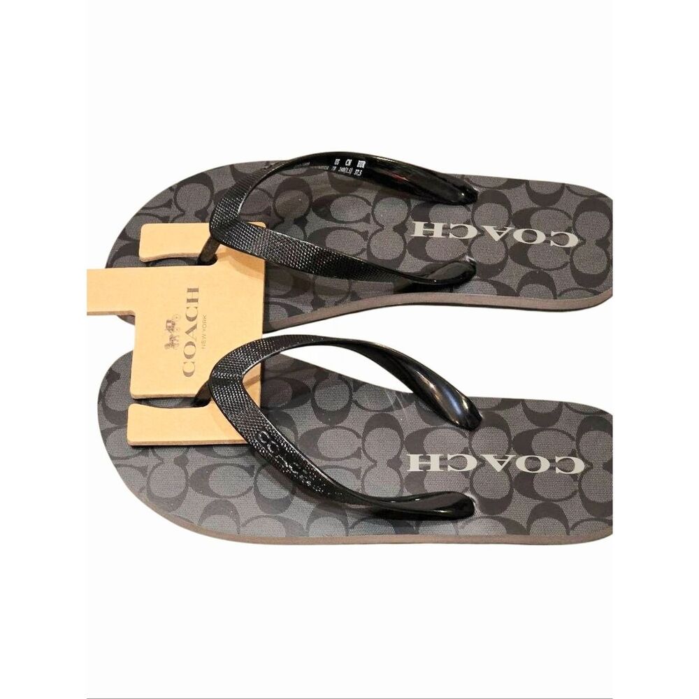 Coach‎ Signature CC Logo Flip-Flop Sandals